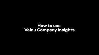 How to Use Vainu Company Insights