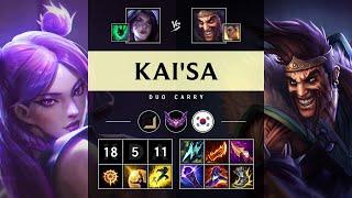 Kai'Sa ADC vs Draven: Quadra Kill, Legendary - KR Master Patch 14.21