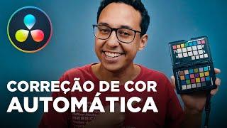 COMO FAZER CORREÇÃO DE COR AUTOMÁTICA no DaVinci Resolve! - como usar color checker