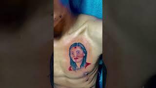 Potrait wife tattoo chest allen 3d tattoo house Nepal pokhara prashyang 9803453421