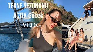 GÖCEK TEKNE TATİLİMİZ ️ KIZLARI DAVET ETTİK  Yüzen Migros  Yaz Başlasın - TEKNEMİZ GÖCEKTE  vlog