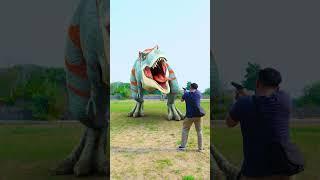 T-Rex Dinosaur Attacks a man in Jurassic World | Dinosaur Point