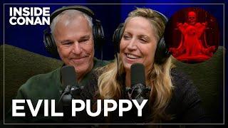 Conan Adopted The “Evil Puppy” From “Late Night” (Feat. Laurie Kilmartin) | Inside Conan