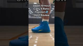 Under Armour Curry 4 Retro “Flooded” On Feet & In Hand Looks - Short Review Part 1/3 #shorts #curry4