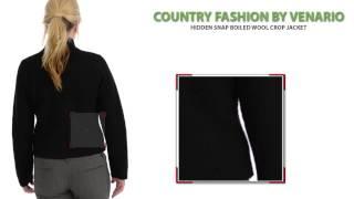 Country Fashion by Venario Boiled Wool Crop Jacket (For Women)