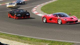 Battle Bugatti Veyron Super Sport vs Ferrari LaFerrari Racing at Nurburgring-Nordschleife