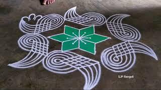 Margazhi madham Rangoli  Simple method kolam  easy muggulu