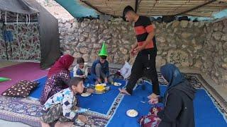 Grandfather and Atabak's visit to the family: Zainab going to school, Ali's birthday party