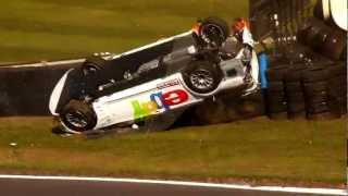 BTCC Huge Crash - Nick Foster Flips and rolls at Brands Hatch 2012 HD