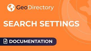 Search Settings Overview