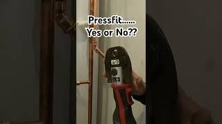 PRESSFIT PLUMBING… Yes or No?? #plumbing #tools #diy