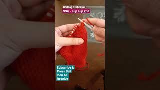 Knitting Video | Ssk ( Slip Slip Knit ) Easy Knitting Patterns With Subtitles | Easy knit Clydknits