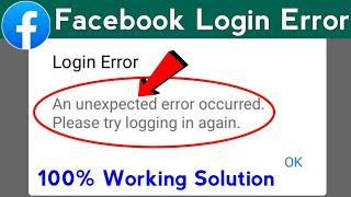 facebook login error an unexpected error occurred. please try logging in again | fb login error