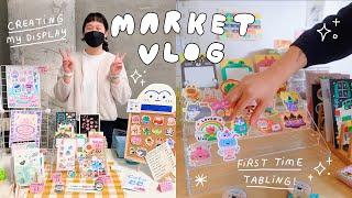 MY FIRST ART MARKET  creating my display, market prep  art vlog