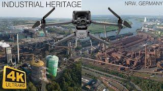 INDUSTRIAL HERITAGE OF NRW RUHR AREA GERMANY | 4K AERIALS