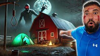 CAMPING AT THE EVIL HAUNTED FARM GONE WRONG