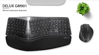 DELUX Wireless Ergonomic Keyboard-GM901D