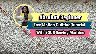  BEGINNER Free Motion Quilting On A Regular Sewing Machine