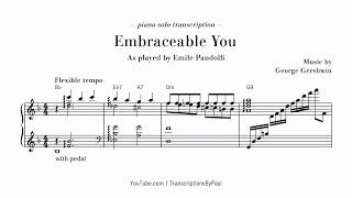 Embraceable You - For piano solo - Sheet music transcription