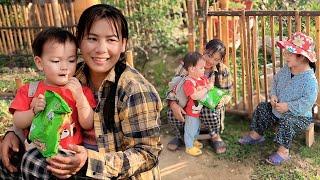 Pham Thu goes to the market to sell vegetables to earn extra income and take care of her family.