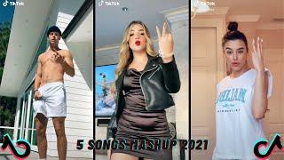 5 SONGS MASHUP TIKTOK DANCE TREND!  (123 THINK I GOT YOU PINNED REMIX)