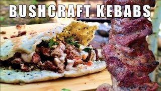 Bushcraft Cooking - Lamb Kebab & Pitta Bread