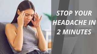 STOP CERVICOGENIC|TENSION HEADACHE IN 2 MINUTES OR LESS:  Home Exercise