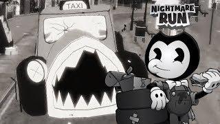 БЕНДИ РАЗБИЛ ЧЕРНИЛЬНОЕ ТАКСИ! BENDY IN NIGHTMARE RUN