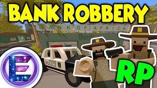 Unturned - BANK ROBBERY | Sheriff's in an EPIC Police chase - Lumber Yard shootout ( Serious RP )