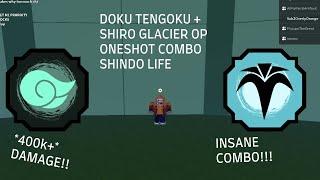 DOKU TENGOKU + SHIRO GLACIER OP ONESHOT COMBO | Shindo Life Roblox