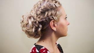 Прическа из косичек "Вечерняя". Evening hairstyle of braids