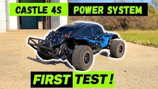 **CASTLE 4s POWERED** Traxxas Slash 2wd // FIRST BASH !!