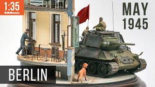 How to make a building for diorama. Tank T-34-85 scale 1/35. Berlin May 1945.