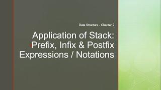 Stack Operations using Infix, Prefix and Postfix notations & expressions evaluation and conversion.