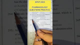 GPAT 2024 MCQ Question Practice #gpat #neet #pharmacology #mbbs