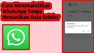 Cara Menonaktifkan Whatsapp Tanpa Mematikan Data Seluler