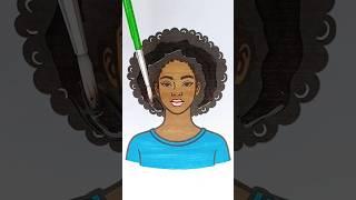 ️Afro hairstyle girl art️#art #girl #trending #viral #shorts