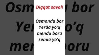 Diqqat savol #qiziqarlifaktlar #savollar #qiziqarli