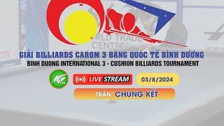 [ LIVESTREAM ] Giải billiards Carom 3 băng QT Bình Dương I Trận chung kết I THKG