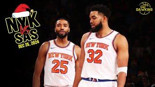 New York Knicks Full Team Highlights vs Spurs | Christmas 2024 | FreeDawkins