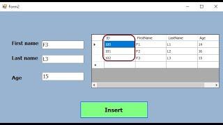 C# tutorial:  Insert data with column Auto increment number to datagridview in C#