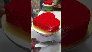 Red Velvet Heart  shape cake decorating idea #shorts_ #viralvideos #cakedecorating #ideas i
