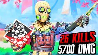 SOLO OCTANE & 26 KILLS + 5700 DAMAGE WAS INCREDIBLE (Apex Legends Gameplay Season 20)