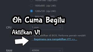 Cara Mudah Mengaktifkan Vt Untuk LD Player | Auto Lancar 10x