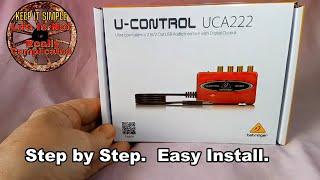 Behringer UCA222  UCA202 Quick & Easy Install: 2 min job.