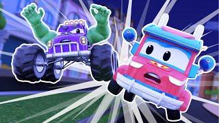 Super SPIDER CIĘŻARÓWKA vs. Monster Truck HULK! Avengersi Super Bohaterowie Show