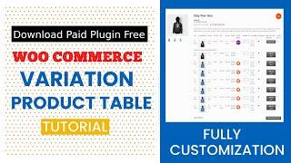 How to Create Product Variation Table in WooCommerce | In Hindi