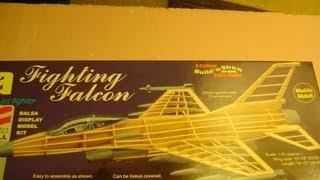 Guillows F-16a Fighting Falcon balsa model progress