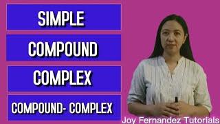 Simple, Compound, Complex & Compound-Complex //with a short quiz||Joy Fernandez