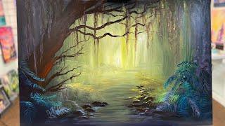 How To Paint a Misty Forest In Acrylic